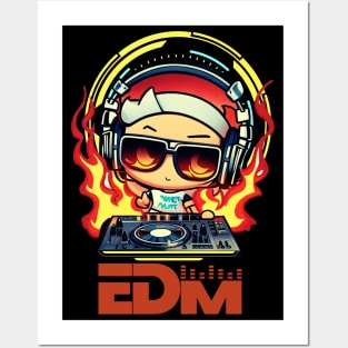 EDM X-Pro DJ! Red/Yellow Posters and Art